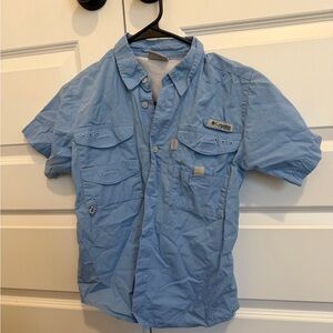 Columbia Boys Light Blue Casual Button Down Shirt